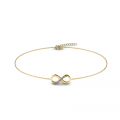 0.07ct diamond gold bracelet with infinity symbol