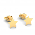 Kolczyki złote błyszczące małe gwiazdki