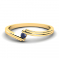 Klasyczny pierścionek złoty z tanzanitem 0,07ct
