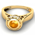 Klasyczny pierścionek złoty z cytrynem 0,50ct