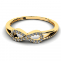 0,10ct diamond infinity gold ring