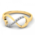 0,09ct diamond infinity ring in yellow gold