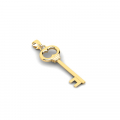 Wisiorek złoty duży 4cm błyszczący klucz