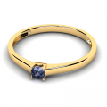 Klasyczny pierścionek złoty z tanzanitem 0,10ct