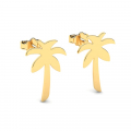 Kolczyki złote błyszczące palmy