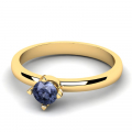 Klasyczny pierścionek złoty z tanzanitem 0,30ct