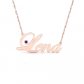 Naszyjnik z różowego złota imię Lena