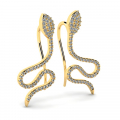 Kolczyki złote nausznice węże z brylantami 0,57ct