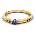 Klasyczny pierścionek złoty z tanzanitem 0,17ct