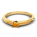 Klasyczny pierścionek złoty z cytrynem 0,25ct