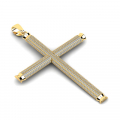 Krzyż złoty 60mm z cyrkoniami