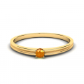 Klasyczny pierścionek złoty z cytrynem 0,07ct