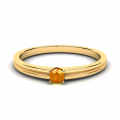 Klasyczny pierścionek złoty z cytrynem 0,17ct