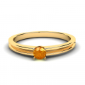 Klasyczny pierścionek złoty z cytrynem 0,25ct
