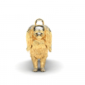 Wisiorek złoty pies spaniel kontynentalny phalene