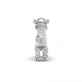 Wisiorek srebrny pies yorkshire terrier