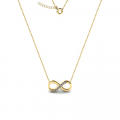0,07ct diamond infinity necklace in yellow gold