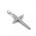 Krzyż srebrny 45mm z cyrkoniami