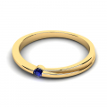 Klasyczny pierścionek złoty klasyczny z szafirem