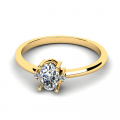 Klasyczny pierścionek złoty zaręczynowy
