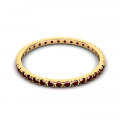 Obrączka złota z bordowymi cyrkoniami rings 14kr