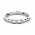 0,06ct diamond two-side ring with infinity symbol