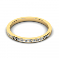 Delikatny pierścionek złoty z brylantami 0,15ct