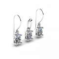 Gold kidney hook earrings with sapphire 1,00ct (1) (1) (1) (1) (1) (1) (1) (1) (1) (1) (1)
