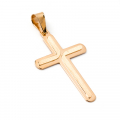 Krzyż złoty satynowany grawer 14kr