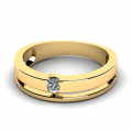 Klasyczny pierścionek złoty na zaręczyny