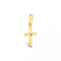 Krzyż złoty z cyrkonią komunia chrzest roczek