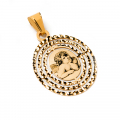 Medalik złoty z Aniołem Stróżem komunia