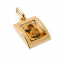 Medalik złoty z aniołkiem model grecki na grawer