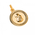 Medalik złoty diamentowany chrzest roczek komunia