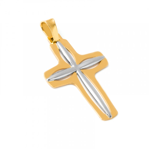 Krzyż złoty duży męski komunia chrzest 14kr