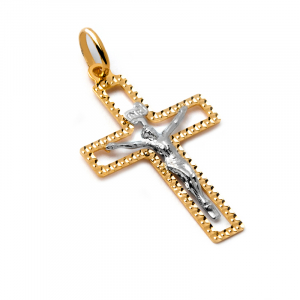 Two-toned gold cross for gift