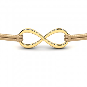 Gold bracelet with big infinity symbol choose color!