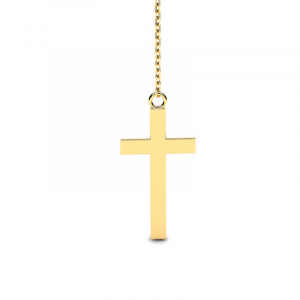 Naszyjnik złoty krawatka zwisający krzyż
