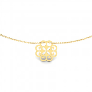 Yellow gold bracelet with four-leaf clover  (1)