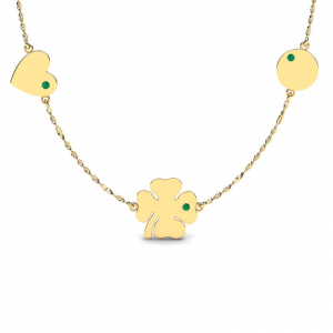 14k yellow gold necklace with three tiny charms (1) (1) (1) (1)