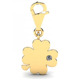 Gold four leaf clover charm to engrave