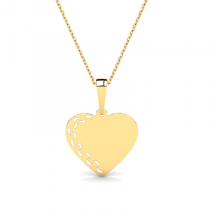 Gold heart pendant free engraving (1) (1)