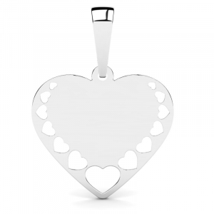 Gold heart pendant free engraving (1) (1)