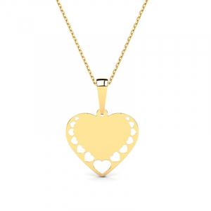 Gold heart pendant free engraving (1) (1) (1)