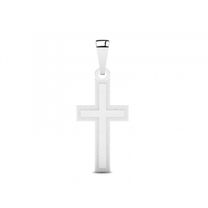 Krzyż z białego złota na komunię chrzest 14kr