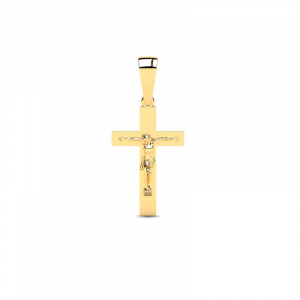 Krzyż złoty z panem jezusem 14kr