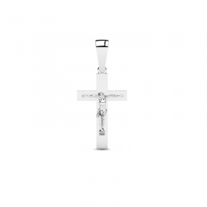 White gold cross with lord jesus  gift