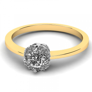 Klasyczny pierścionek złoty zaręczynowy 14kr