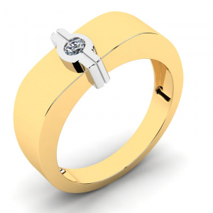 Zaręczynowy pierścionek złoty z cyrkonią