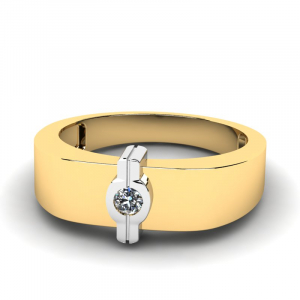 Zaręczynowy pierścionek złoty z cyrkonią